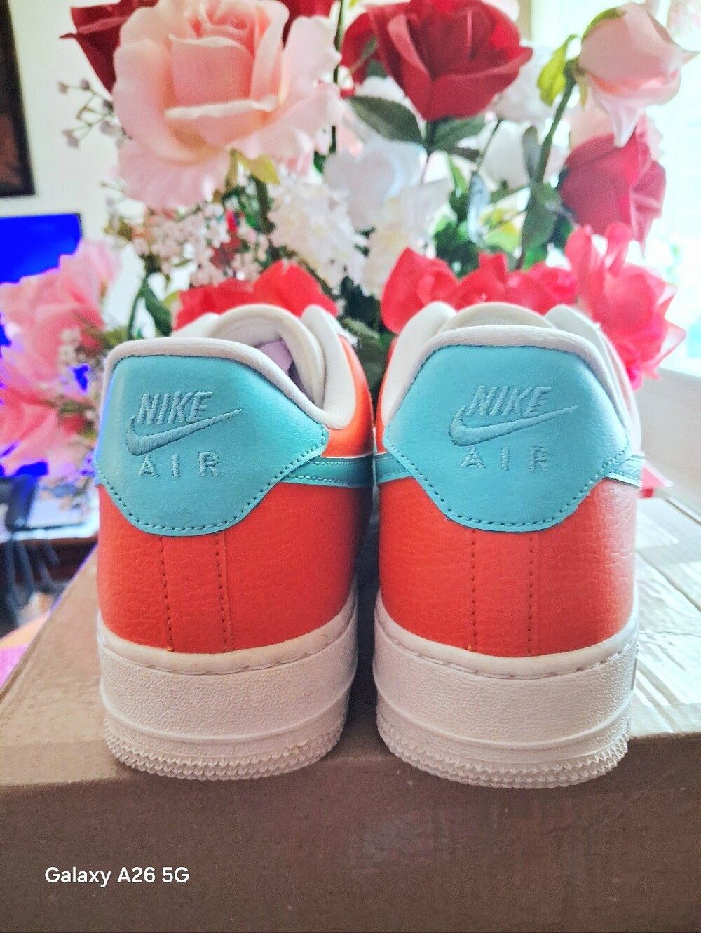Nike Air Force 1 Low SE Basketbasketball White Aqua Clay Women Size 8 Shoes - Picture 7 of 11